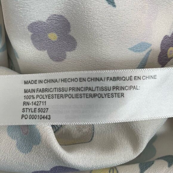 Eloquii Mushroom and Flower Print Shirt Sz 22 Collared Button Up Long Sleeves - Picture 10 of 11